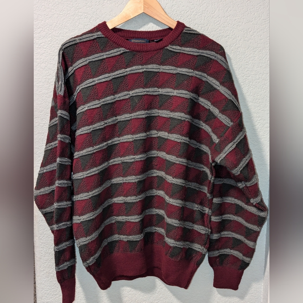 International Passport Sweater Mens Large  Wool Acrylic  XL
